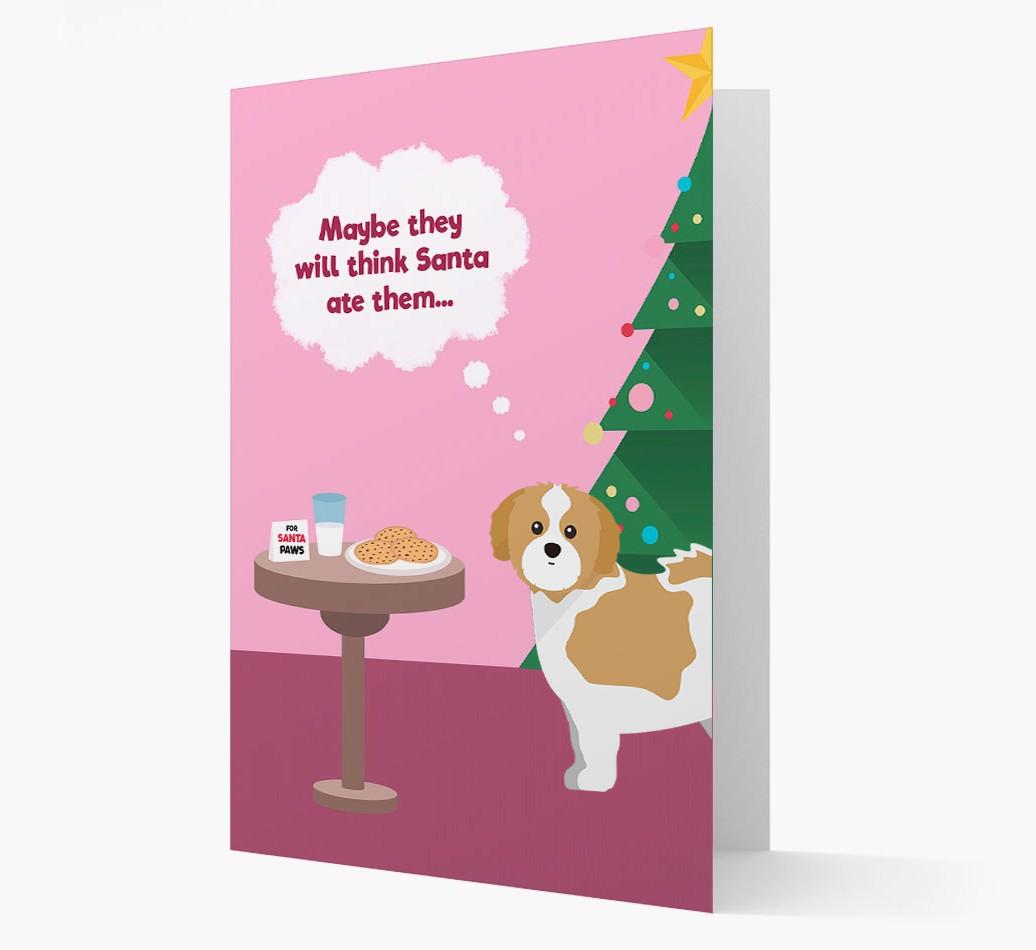 'Santa's Cookies' - Personalized {breedFullName} Christmas Card