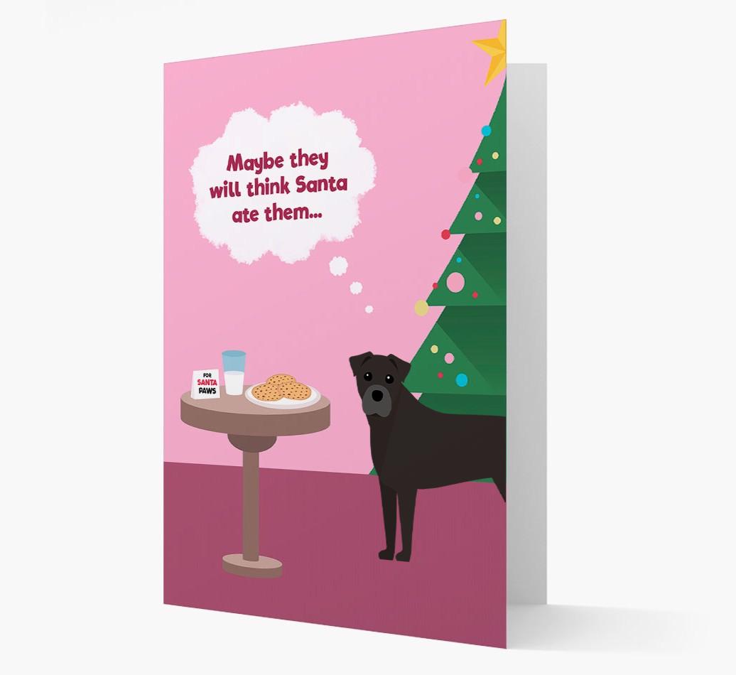 'Santa's Cookies' - Personalized {breedFullName} Christmas Card