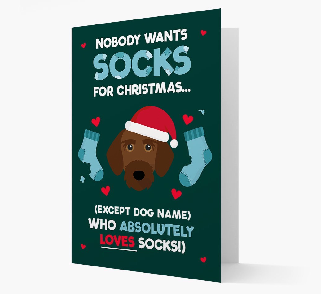 'Nobody Wants Socks for Christmas' - Personalised {breedFullName} Christmas Card