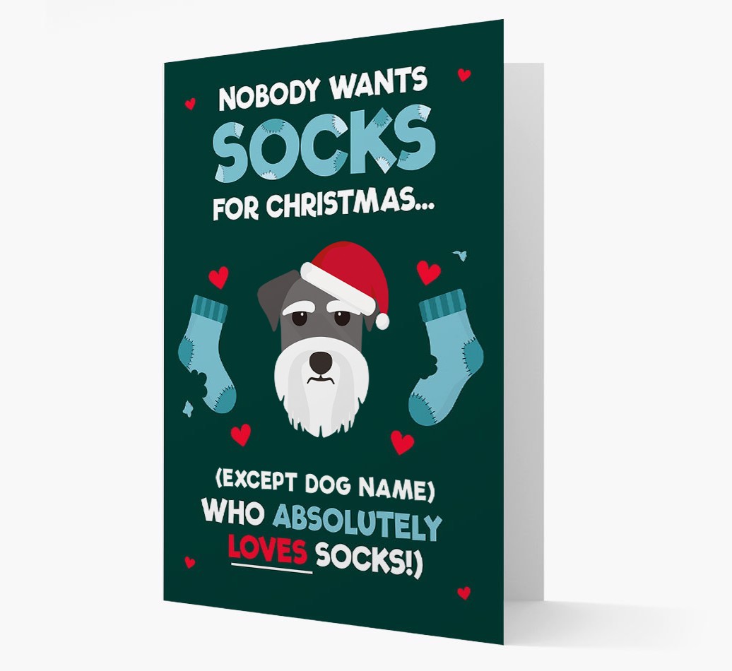 'Nobody Wants Socks for Christmas' - Personalised {breedFullName} Christmas Card