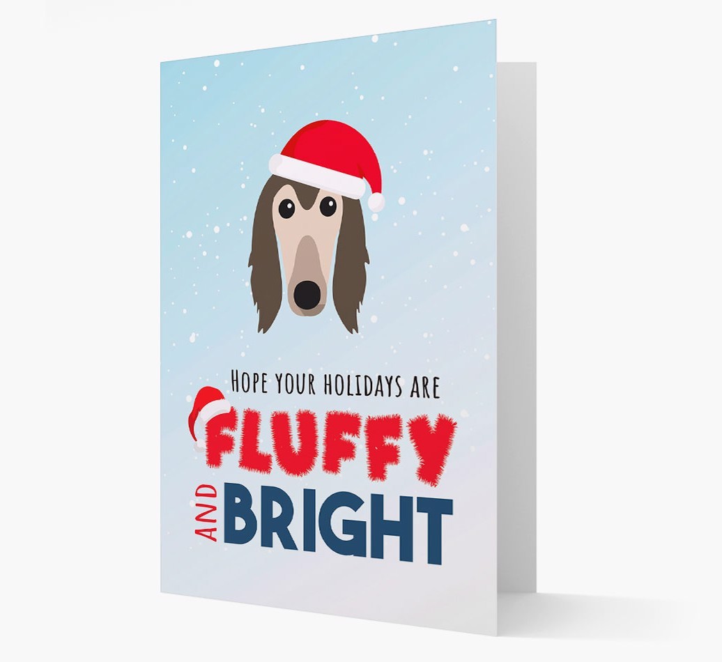 'Fluffy and Bright' - Personalized {breedFullName} Christmas Card