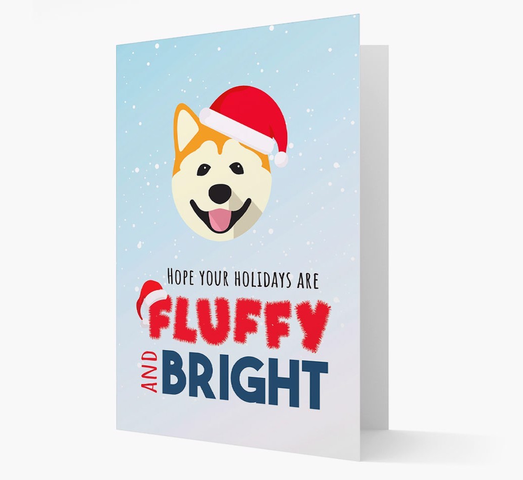 'Fluffy and Bright' - Personalised {breedFullName} Christmas Card