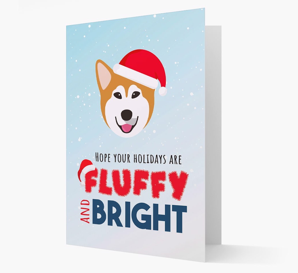 'Fluffy and Bright' - Personalized {breedFullName} Christmas Card