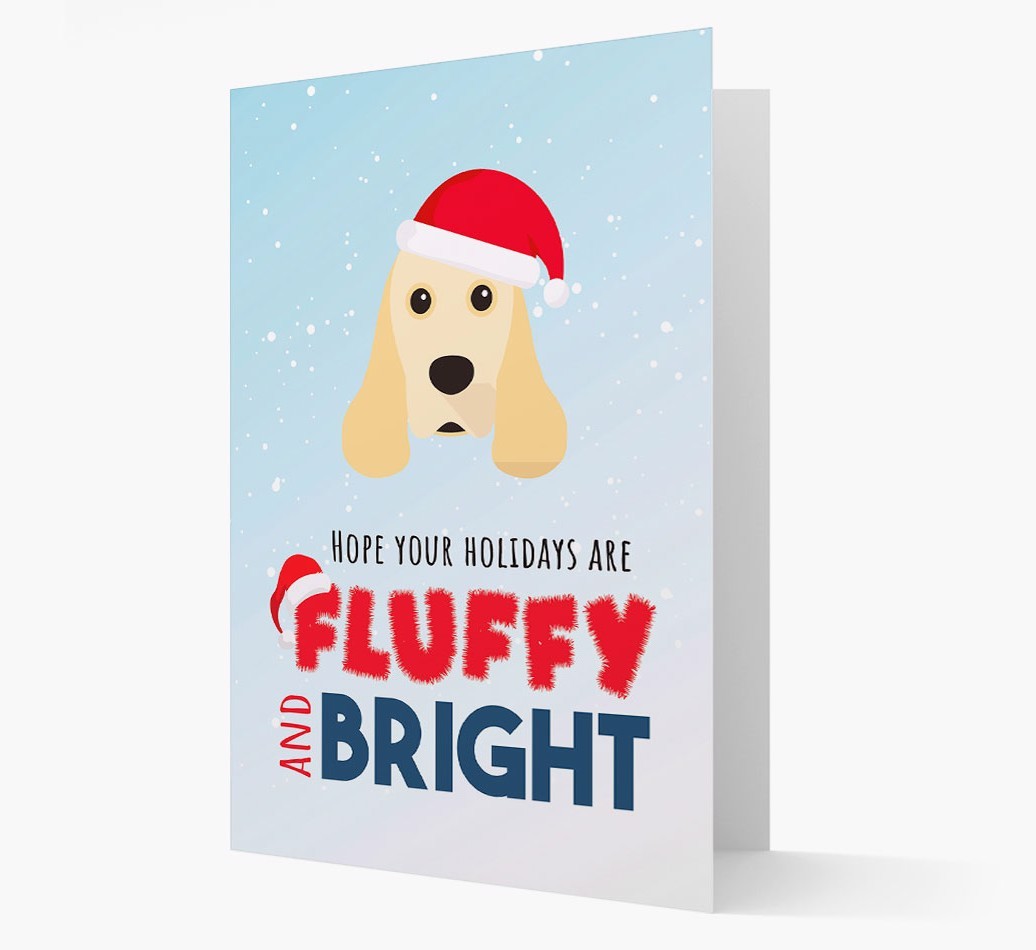 'Fluffy and Bright' - Personalized {breedFullName} Christmas Card