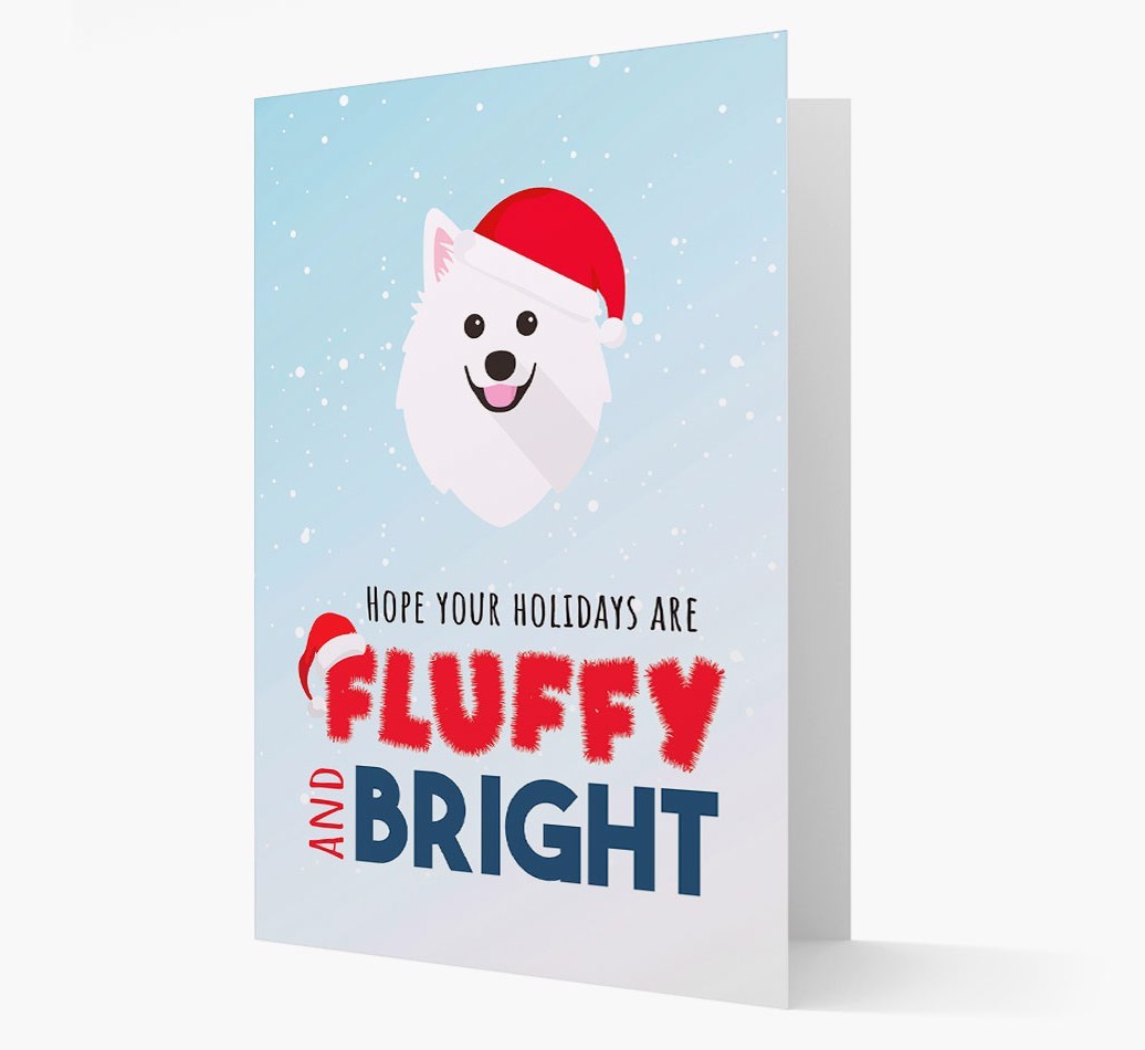 'Fluffy and Bright' - Personalised {breedFullName} Christmas Card