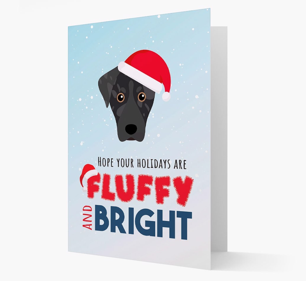 'Fluffy and Bright' - Personalized {breedFullName} Christmas Card