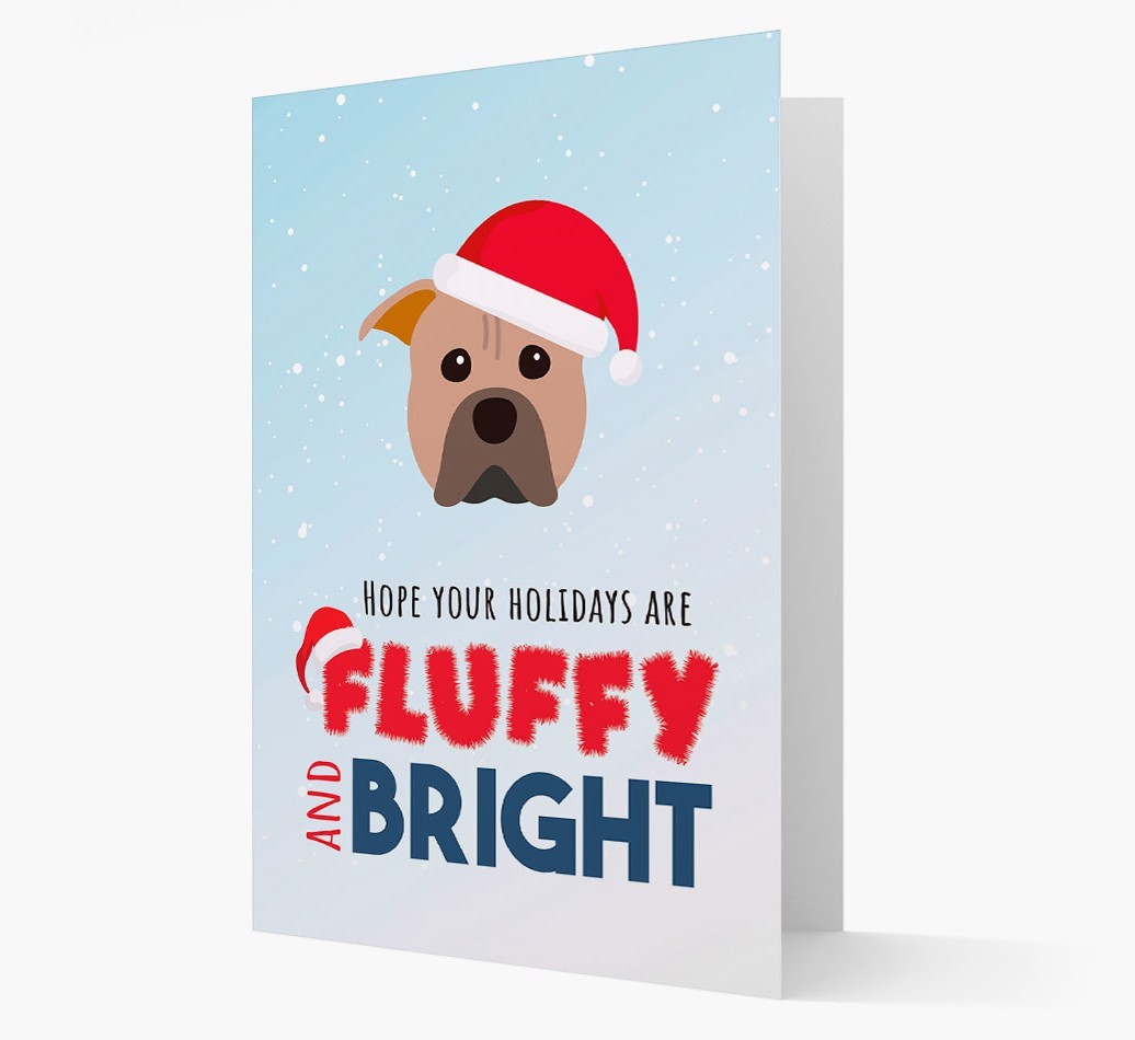 'Fluffy and Bright' - Personalised {breedFullName} Christmas Card
