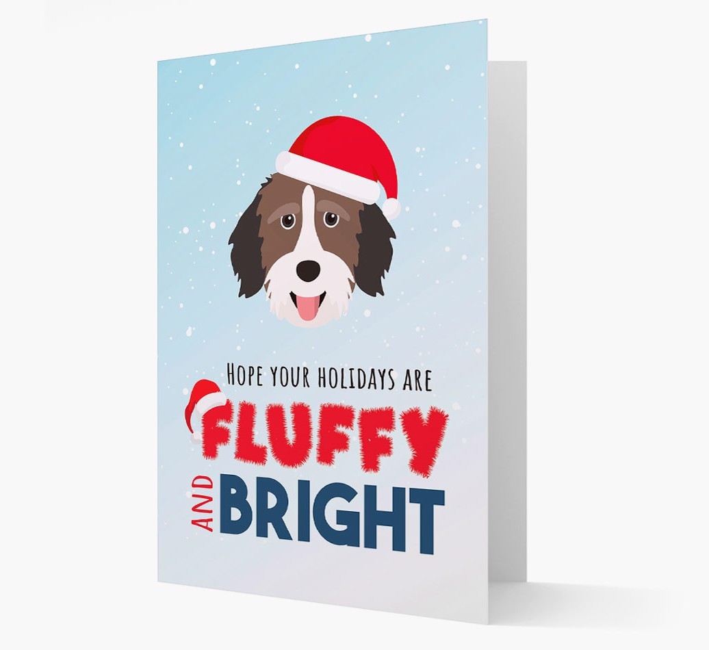 'Fluffy and Bright' - Personalized {breedFullName} Christmas Card