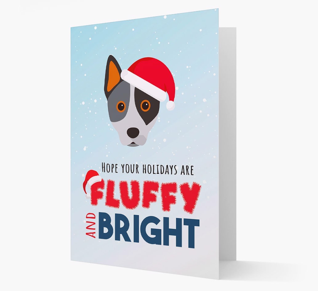 'Fluffy and Bright' - Personalized {breedFullName} Christmas Card