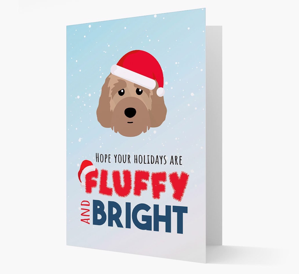 'Fluffy and Bright' - Personalized {breedFullName} Christmas Card