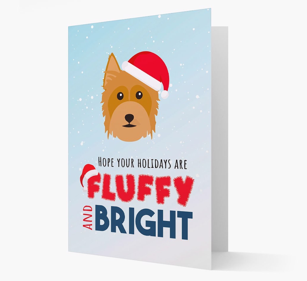 'Fluffy and Bright' - Personalized {breedFullName} Christmas Card