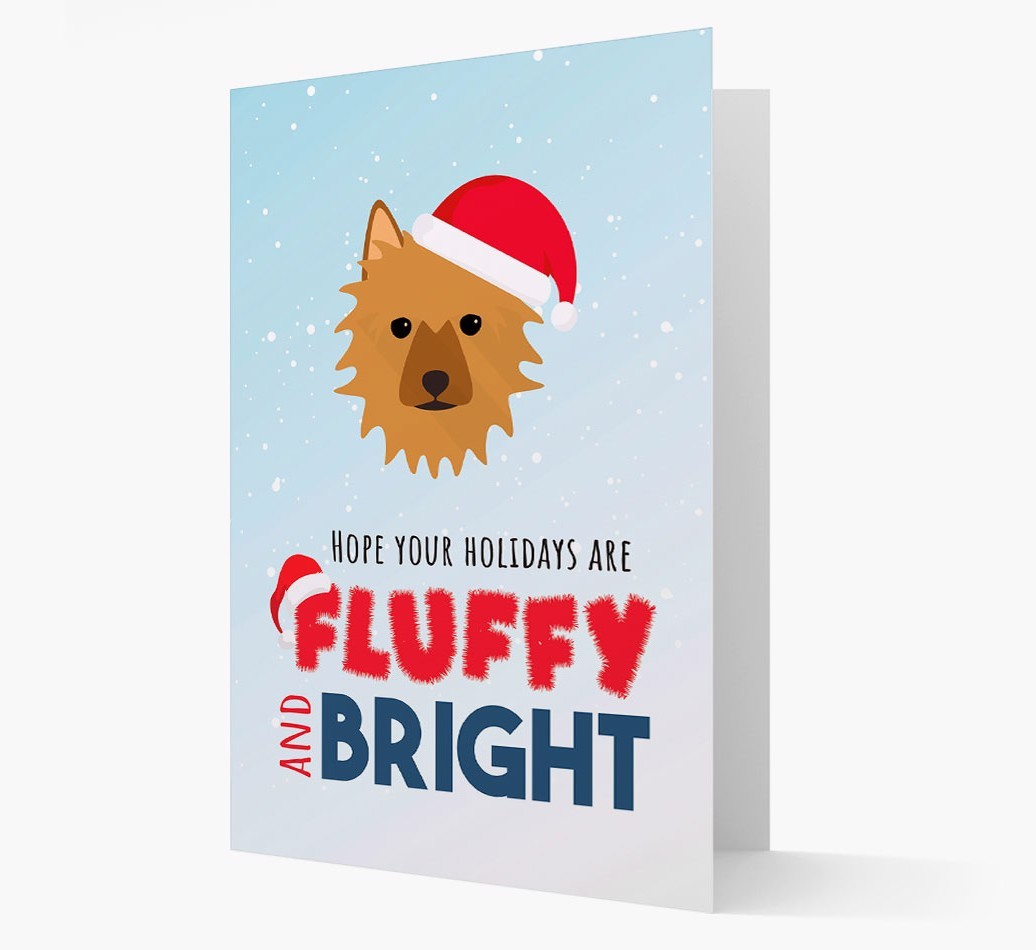 'Fluffy and Bright' - Personalized {breedFullName} Christmas Card