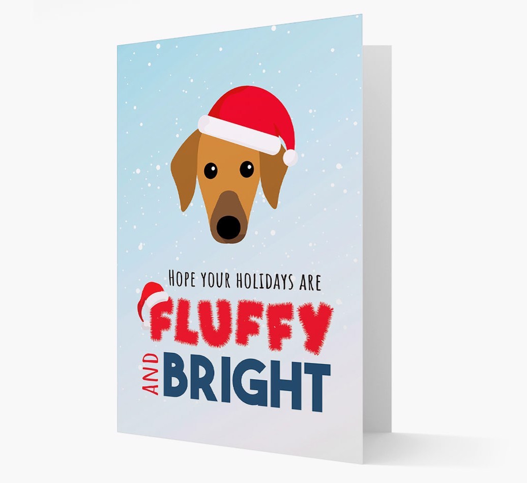 'Fluffy and Bright' - Personalised {breedFullName} Christmas Card