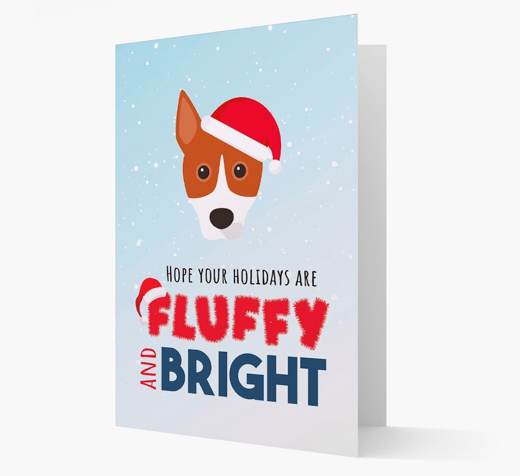 'Fluffy and Bright' - Personalized {breedFullName} Christmas Card