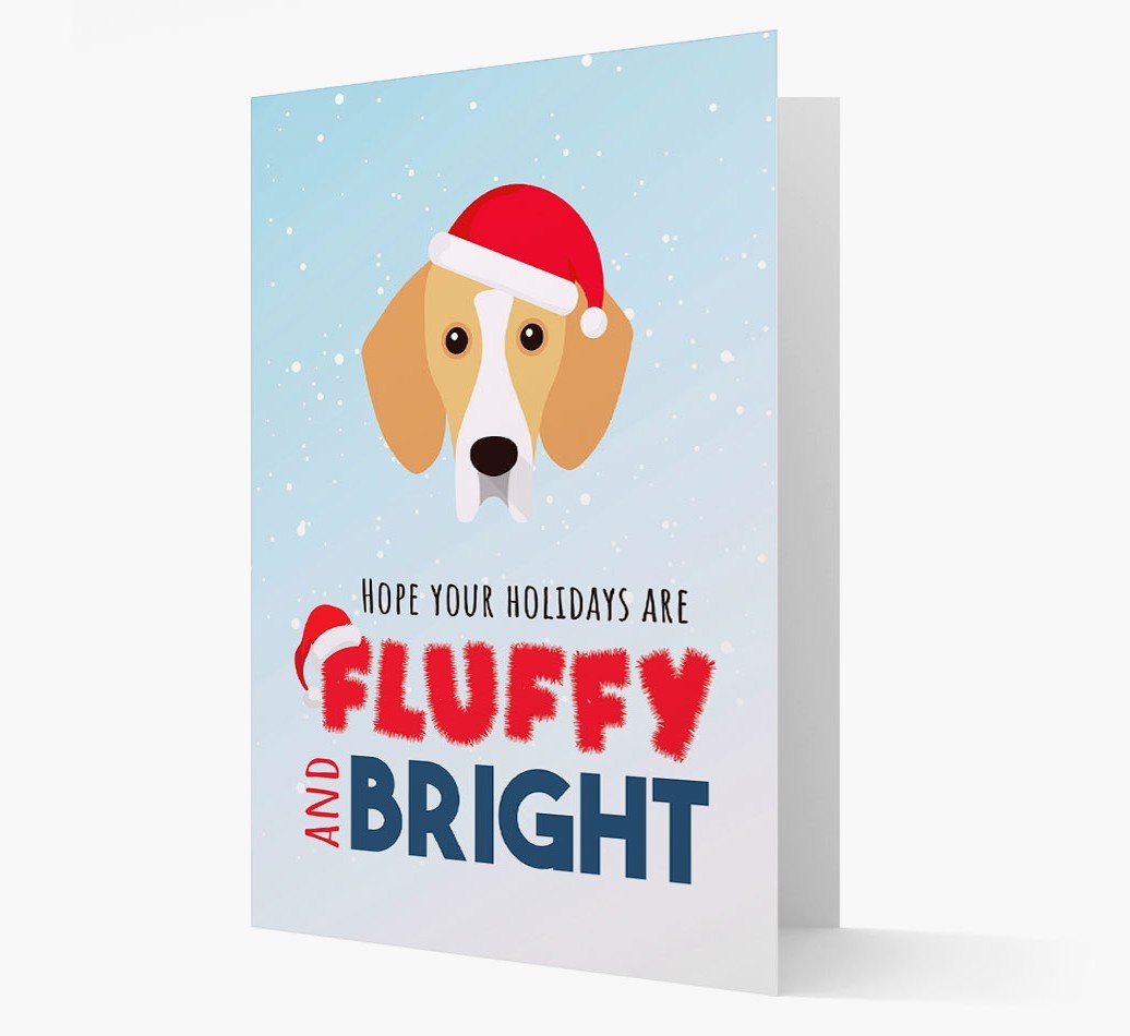 'Fluffy and Bright' - Personalized {breedFullName} Christmas Card