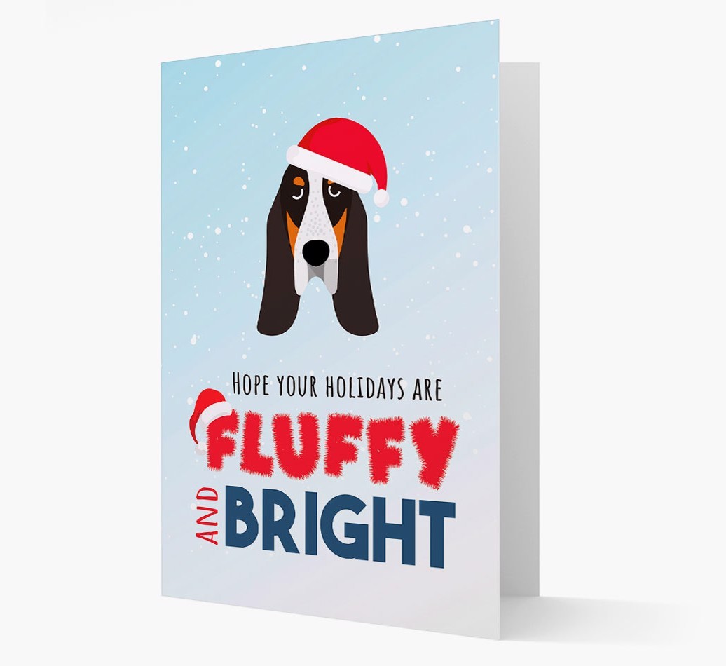 'Fluffy and Bright' - Personalized {breedFullName} Christmas Card