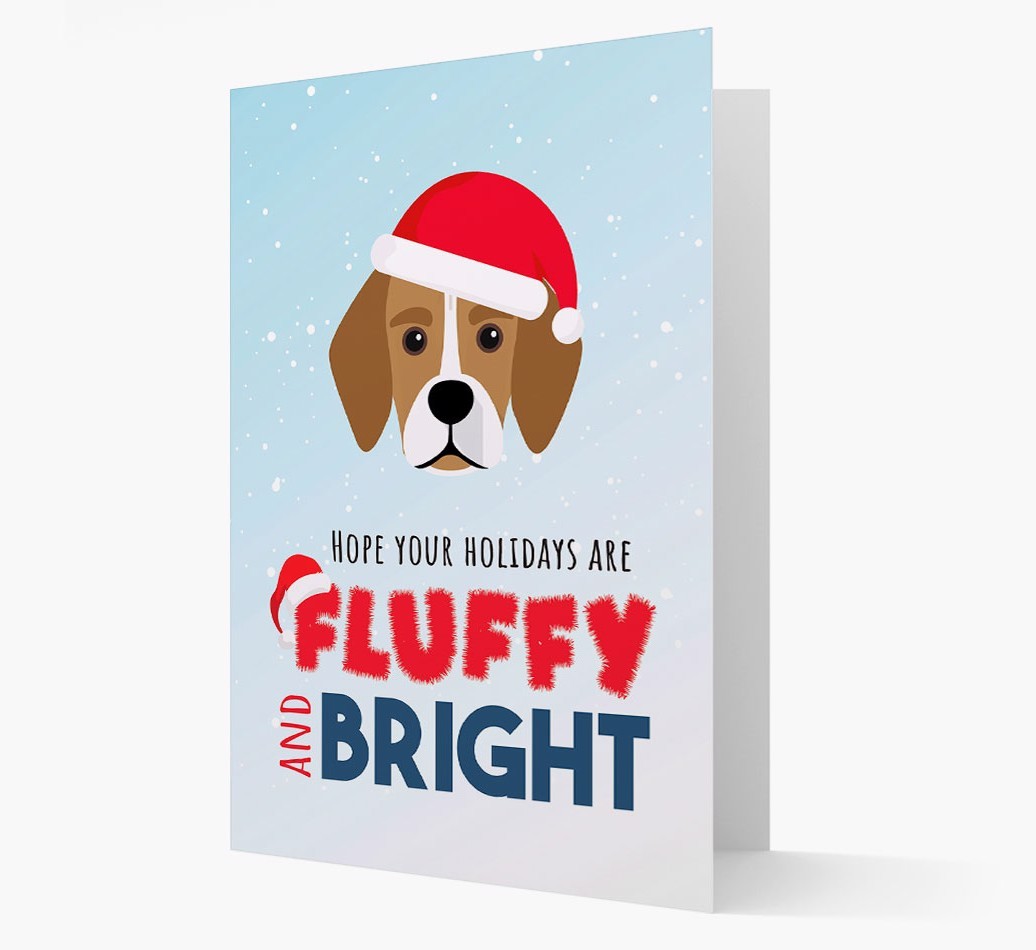 'Fluffy and Bright' - Personalized {breedFullName} Christmas Card