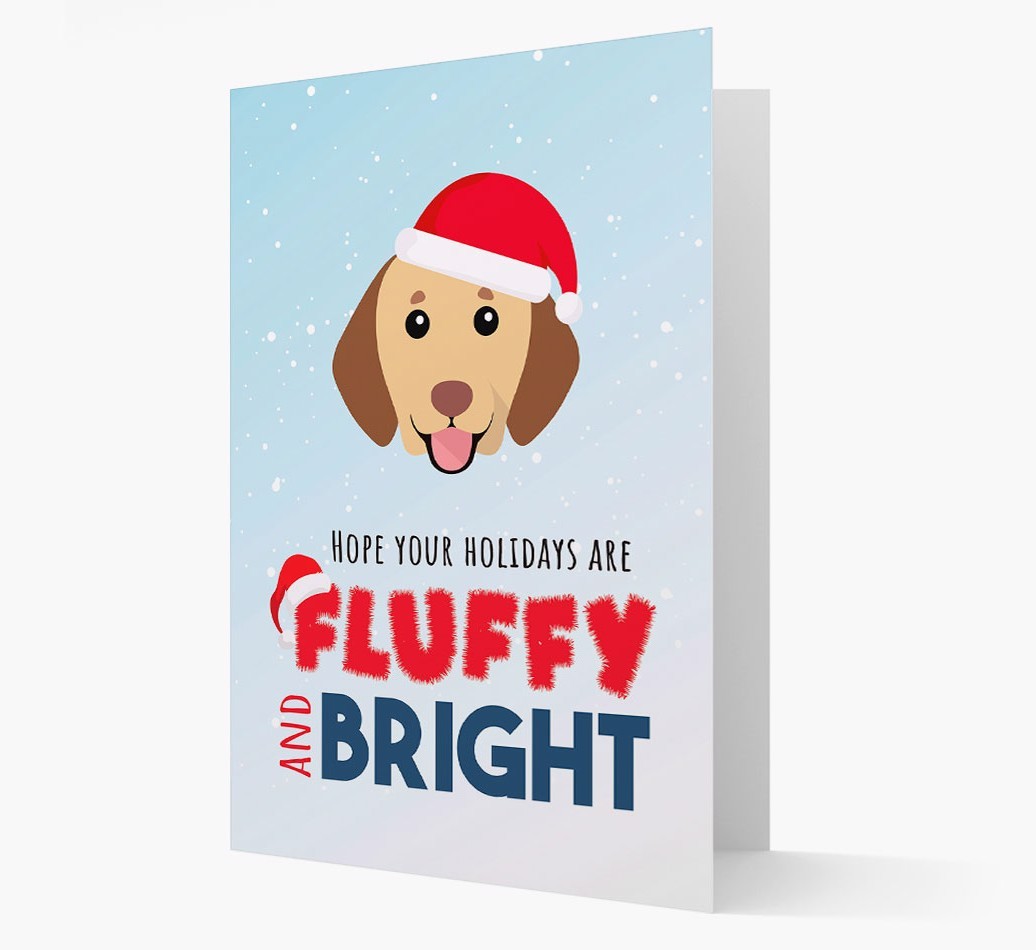 'Fluffy and Bright' - Personalized {breedFullName} Christmas Card