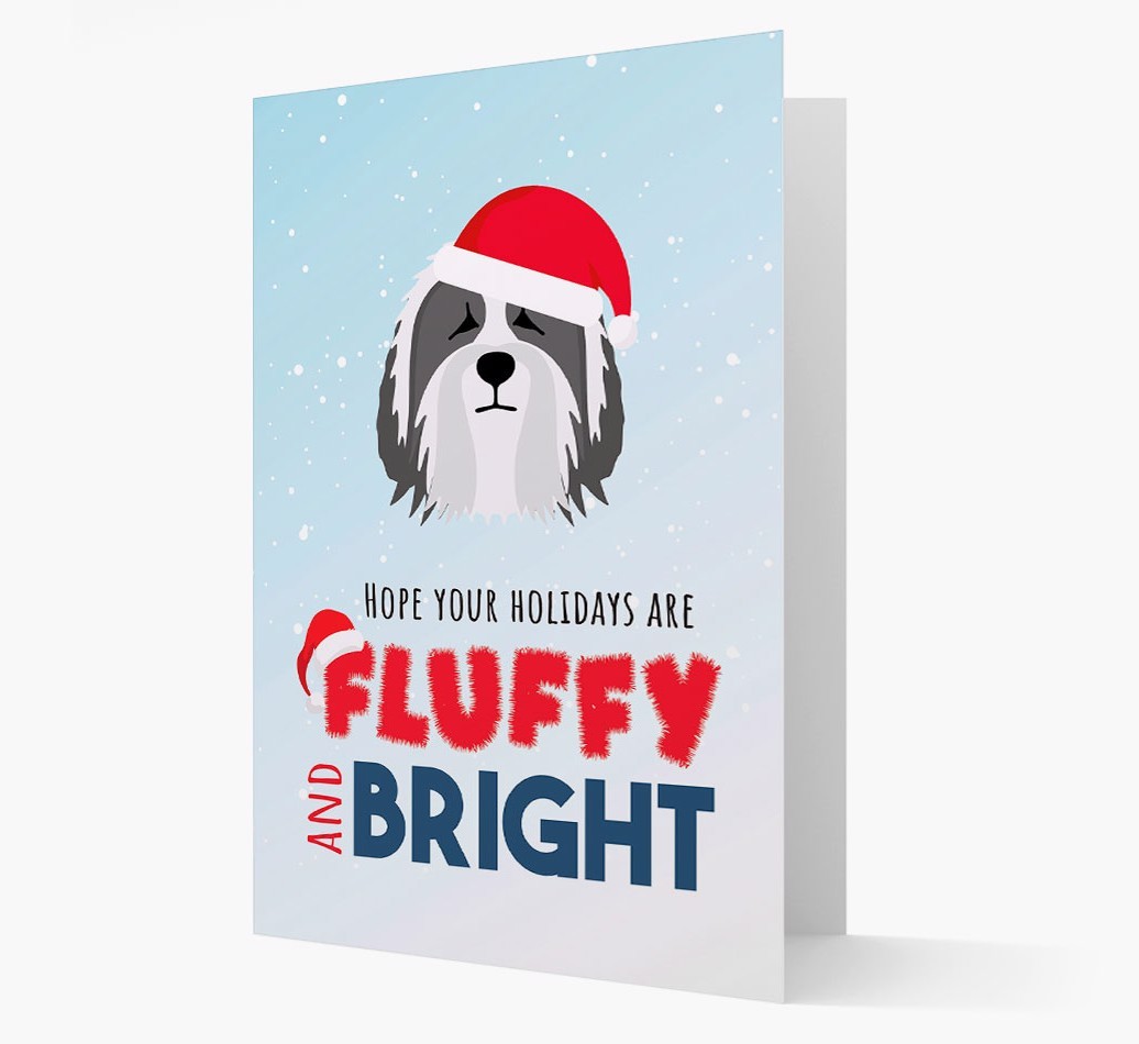 'Fluffy and Bright' - Personalized {breedFullName} Christmas Card
