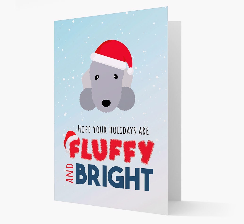 'Fluffy and Bright' - Personalized {breedFullName} Christmas Card