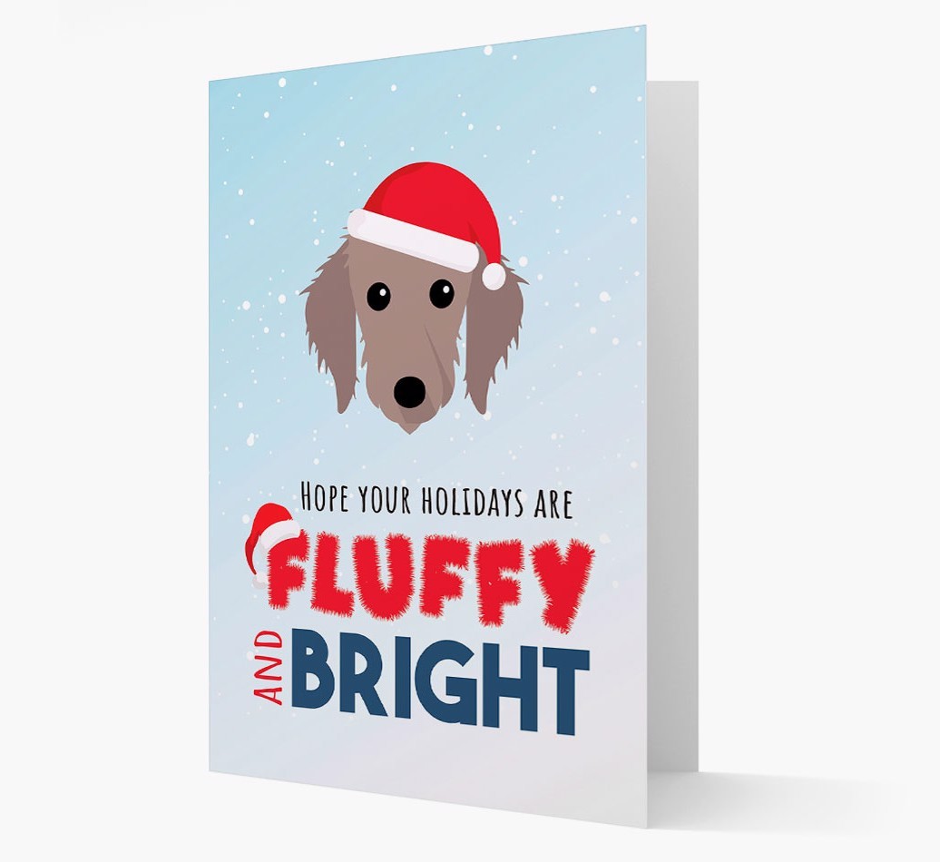 'Fluffy and Bright' - Personalized {breedFullName} Christmas Card