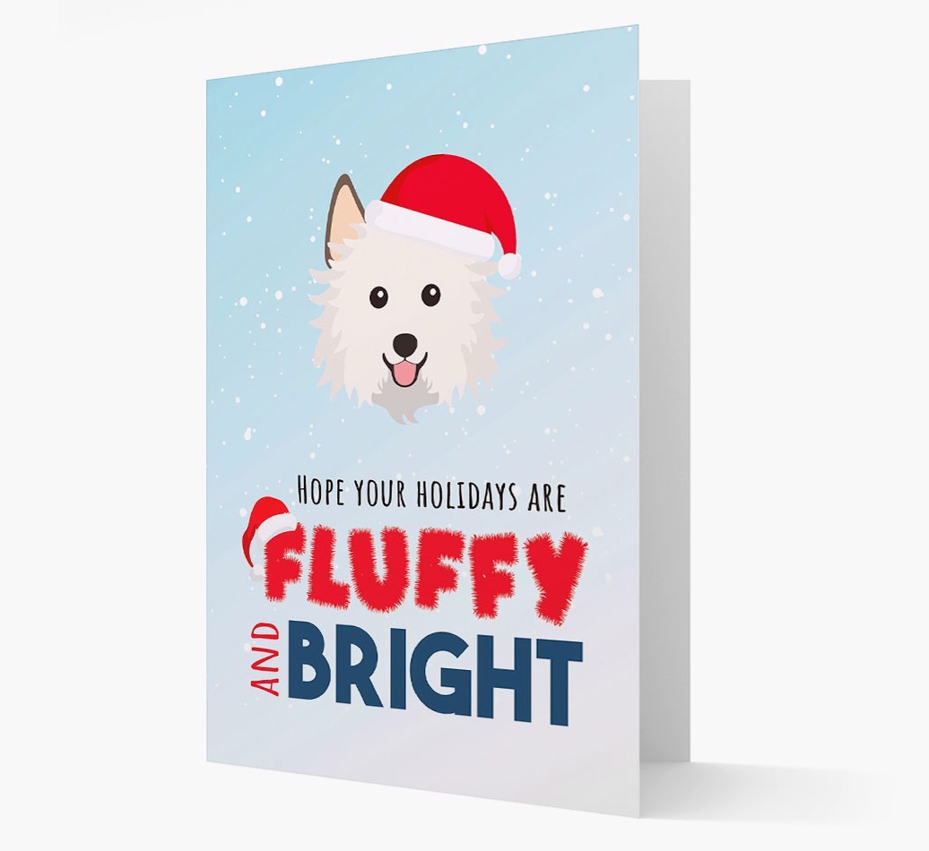 'Fluffy and Bright' - Personalized {breedFullName} Christmas Card