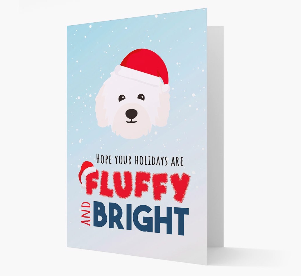 'Fluffy and Bright' - Personalised {breedFullName} Christmas Card