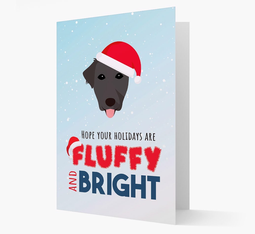 'Fluffy and Bright' - Personalized {breedFullName} Christmas Card