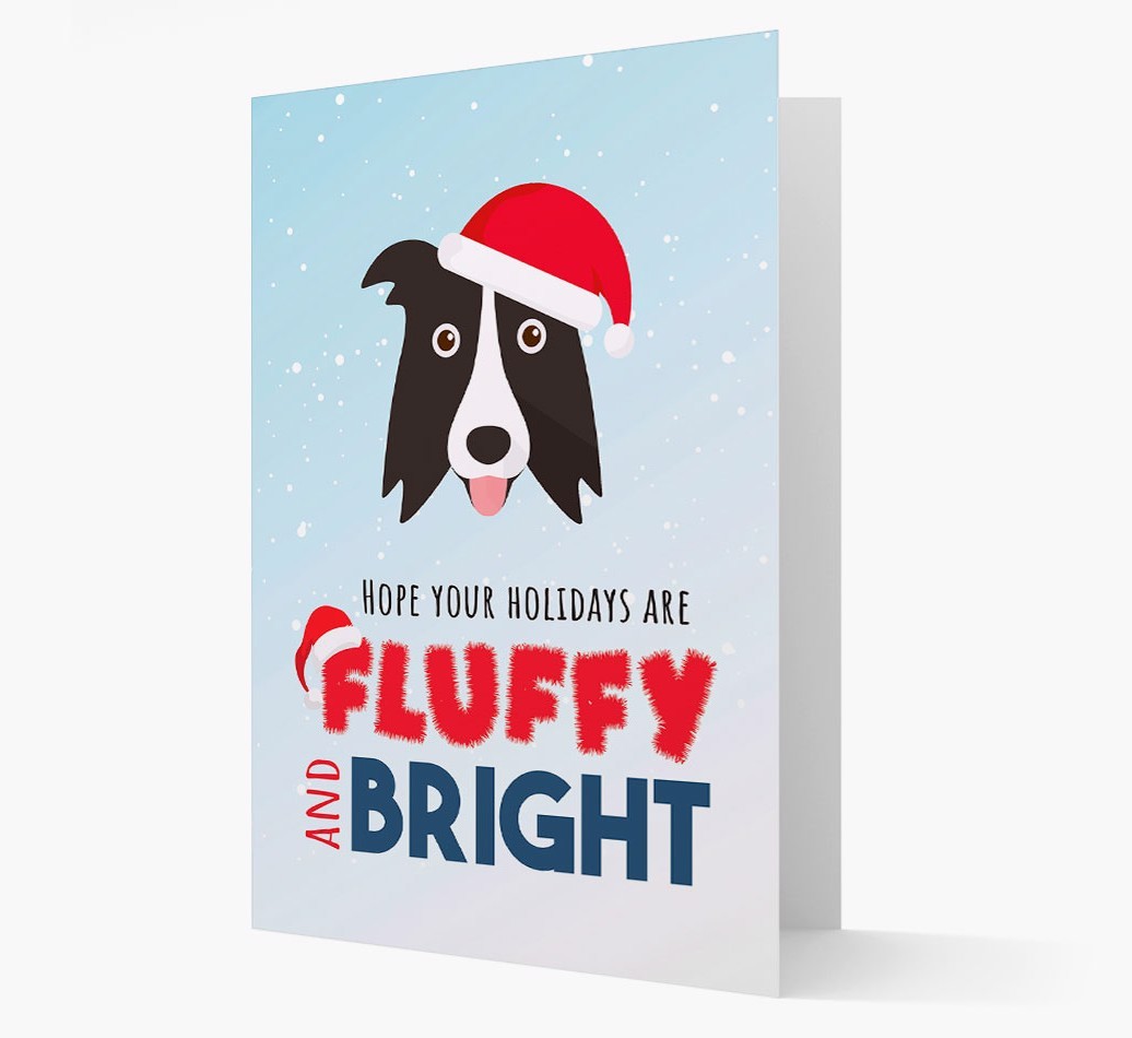 'Fluffy and Bright' - Personalized {breedFullName} Christmas Card