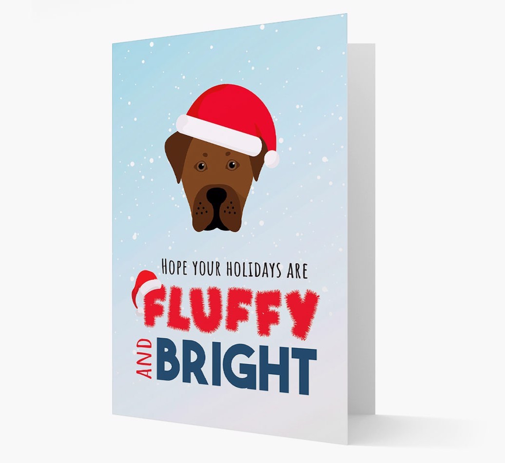 'Fluffy and Bright' - Personalised {breedFullName} Christmas Card