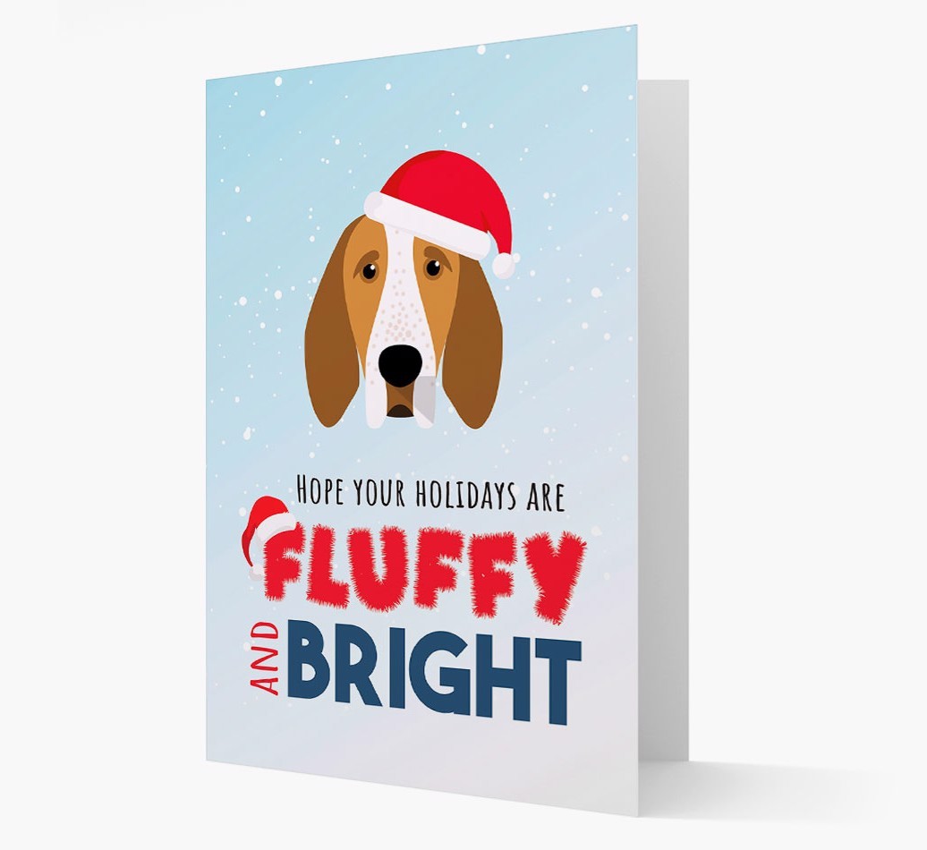 'Fluffy and Bright' - Personalized {breedFullName} Christmas Card