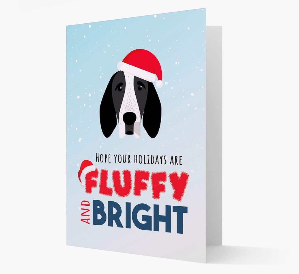 'Fluffy and Bright' - Personalised {breedFullName} Christmas Card