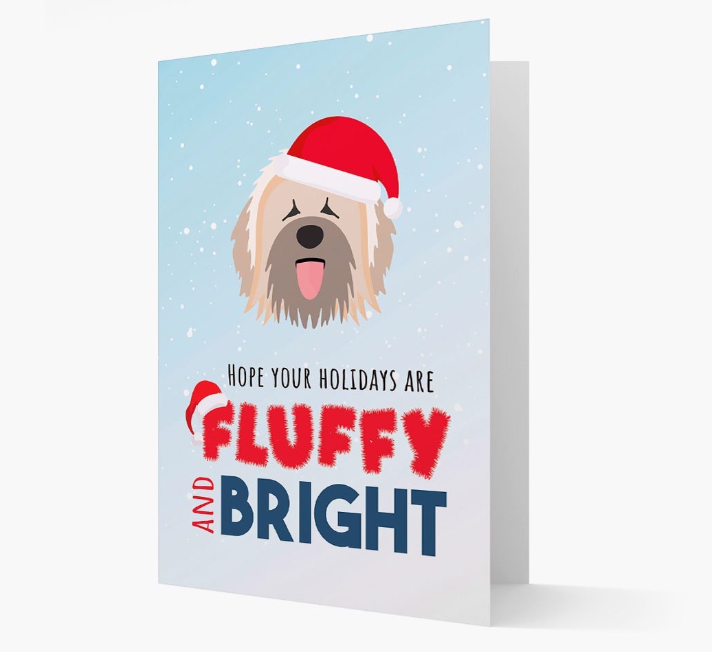 'Fluffy and Bright' - Personalized {breedFullName} Christmas Card
