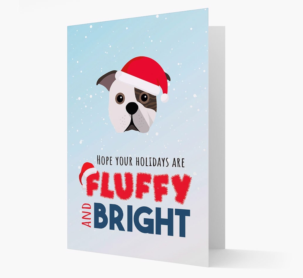'Fluffy and Bright' - Personalized {breedFullName} Christmas Card