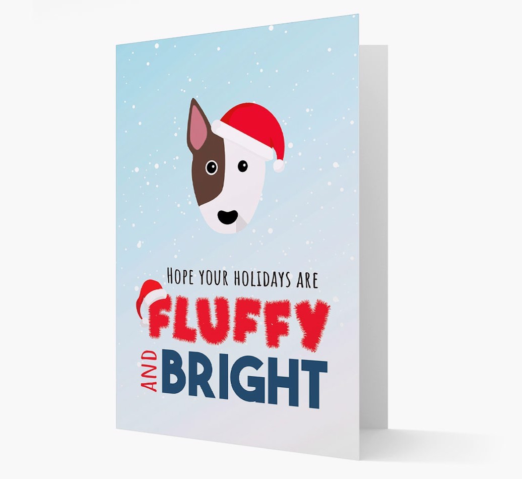 'Fluffy and Bright' - Personalised {breedFullName} Christmas Card