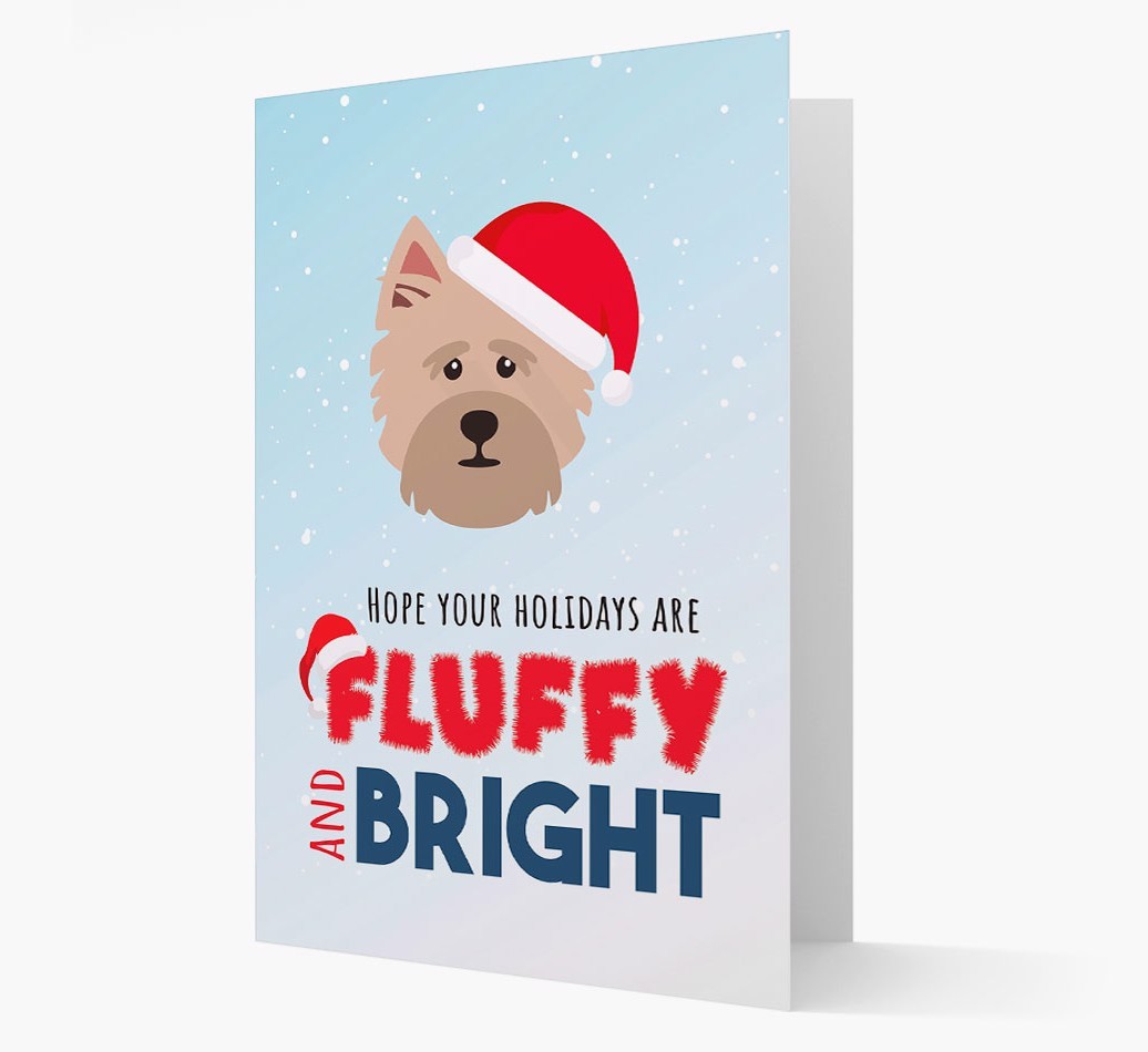 'Fluffy and Bright' - Personalized {breedFullName} Christmas Card
