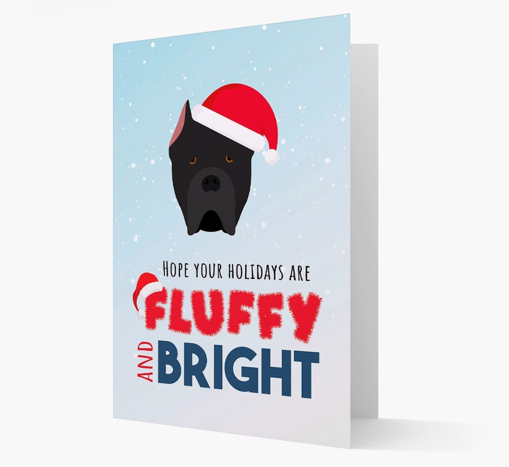'Fluffy and Bright' - Personalized {breedFullName} Christmas Card