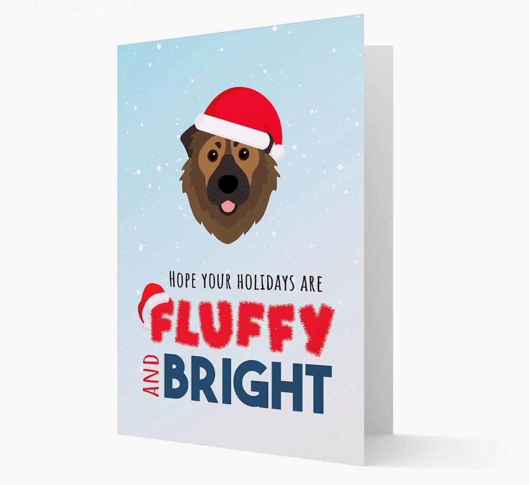'Fluffy and Bright' - Personalised {breedFullName} Christmas Card