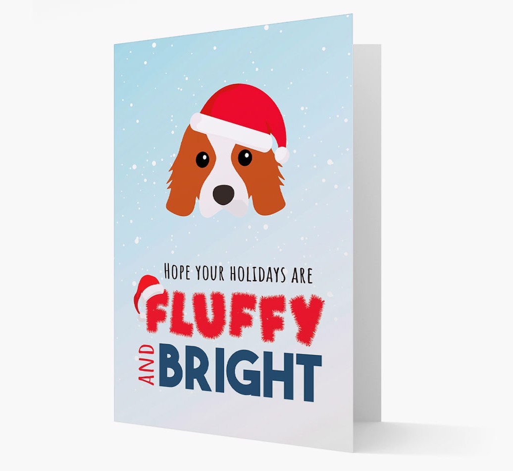 'Fluffy and Bright' - Personalized {breedFullName} Christmas Card