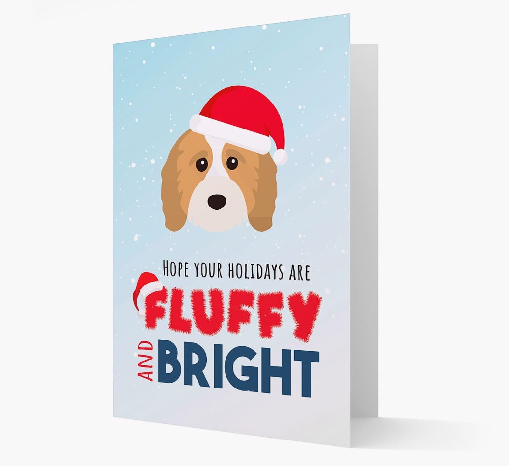 'Fluffy and Bright' - Personalized {breedFullName} Christmas Card