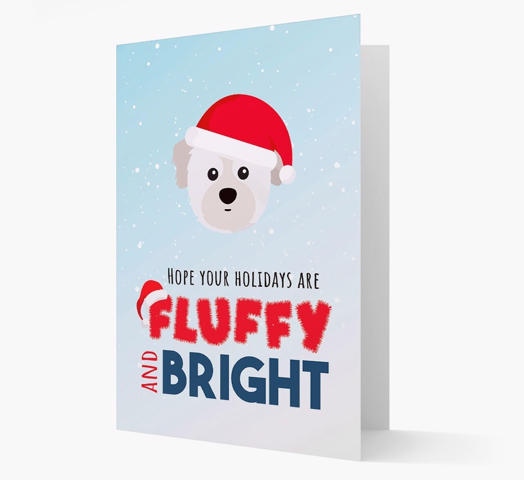 'Fluffy and Bright' - Personalised {breedFullName} Christmas Card