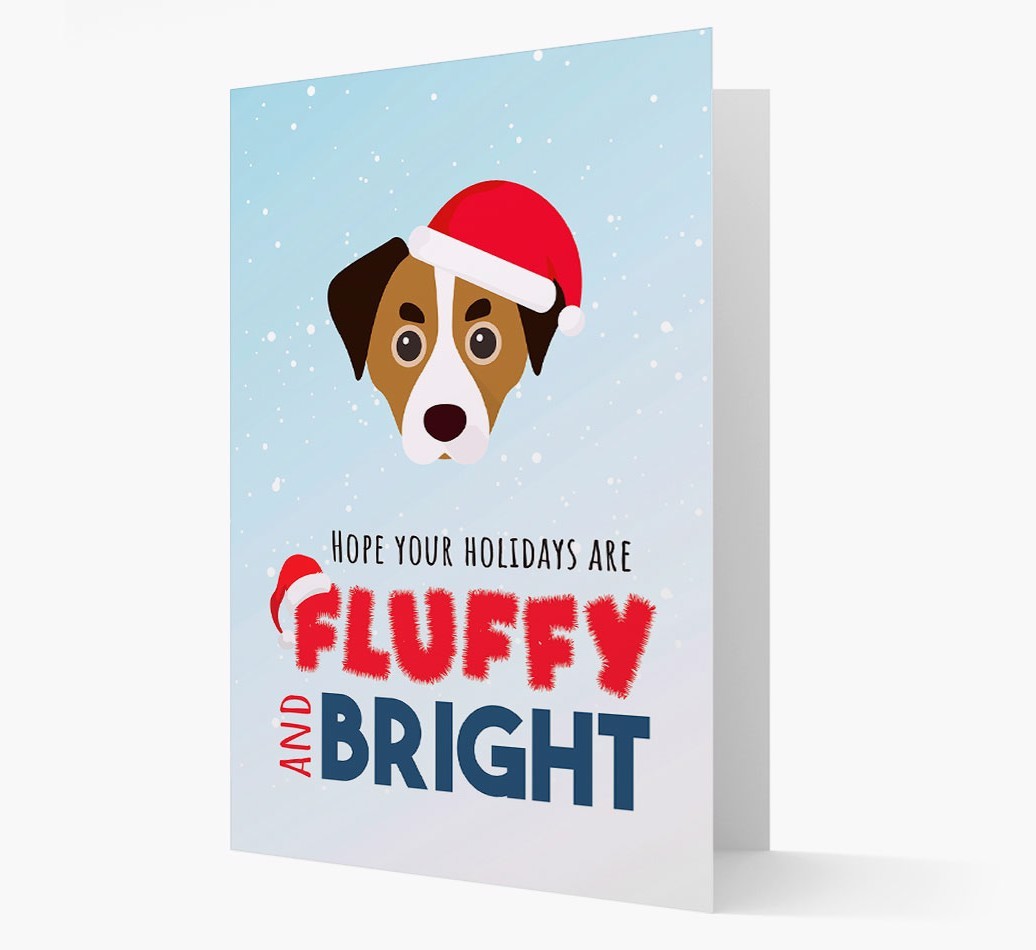 'Fluffy and Bright' - Personalised {breedFullName} Christmas Card