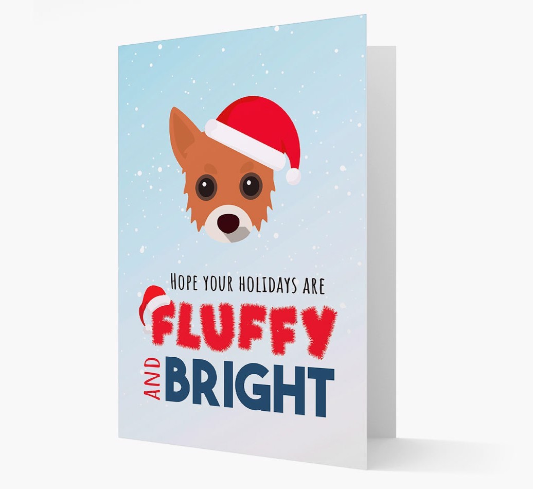 'Fluffy and Bright' - Personalised {breedFullName} Christmas Card