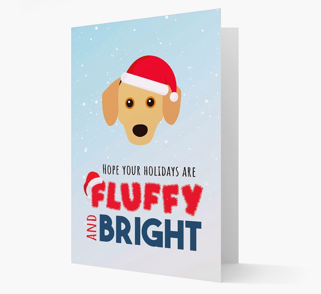 'Fluffy and Bright' - Personalised {breedFullName} Christmas Card
