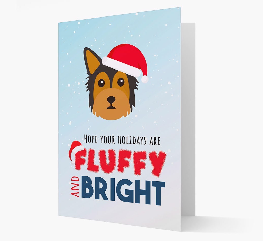'Fluffy and Bright' - Personalized {breedFullName} Christmas Card