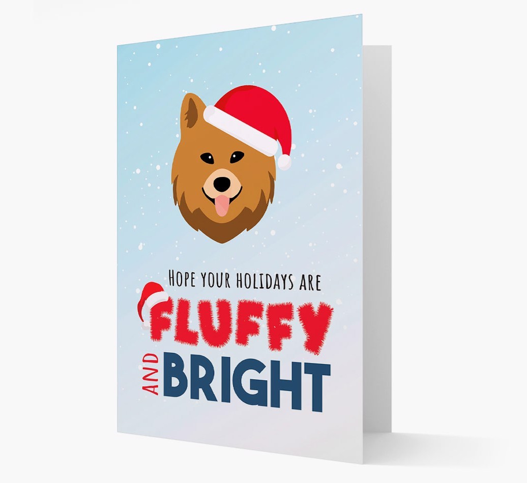 'Fluffy and Bright' - Personalised {breedFullName} Christmas Card