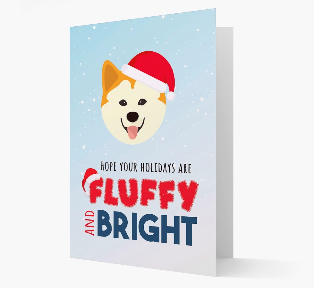 'Fluffy and Bright' - Personalised {breedFullName} Christmas Card