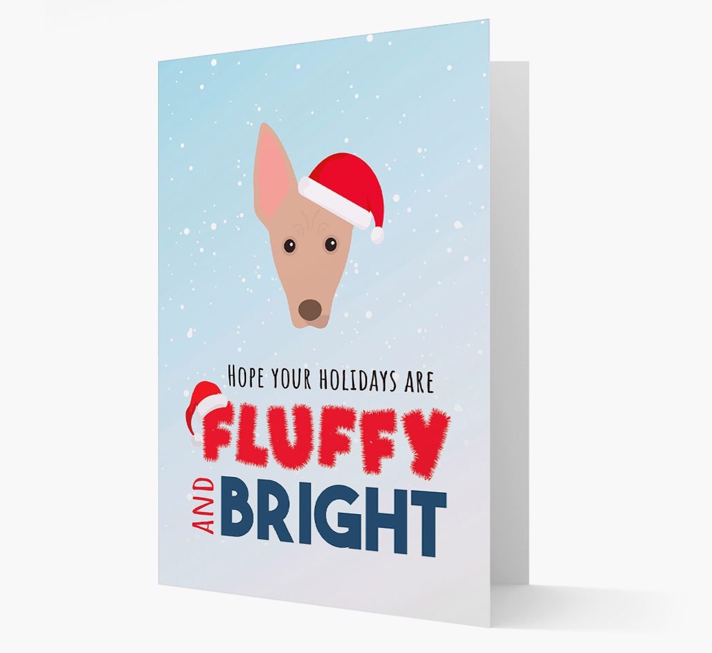 'Fluffy and Bright' - Personalized {breedFullName} Christmas Card