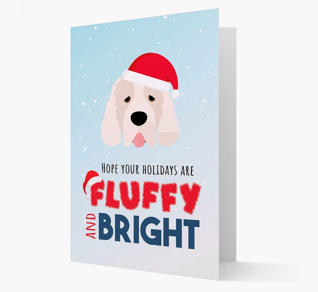 'Fluffy and Bright' - Personalized {breedFullName} Christmas Card