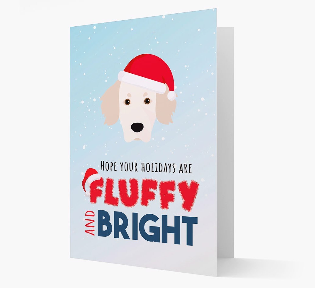 'Fluffy and Bright' - Personalized {breedFullName} Christmas Card